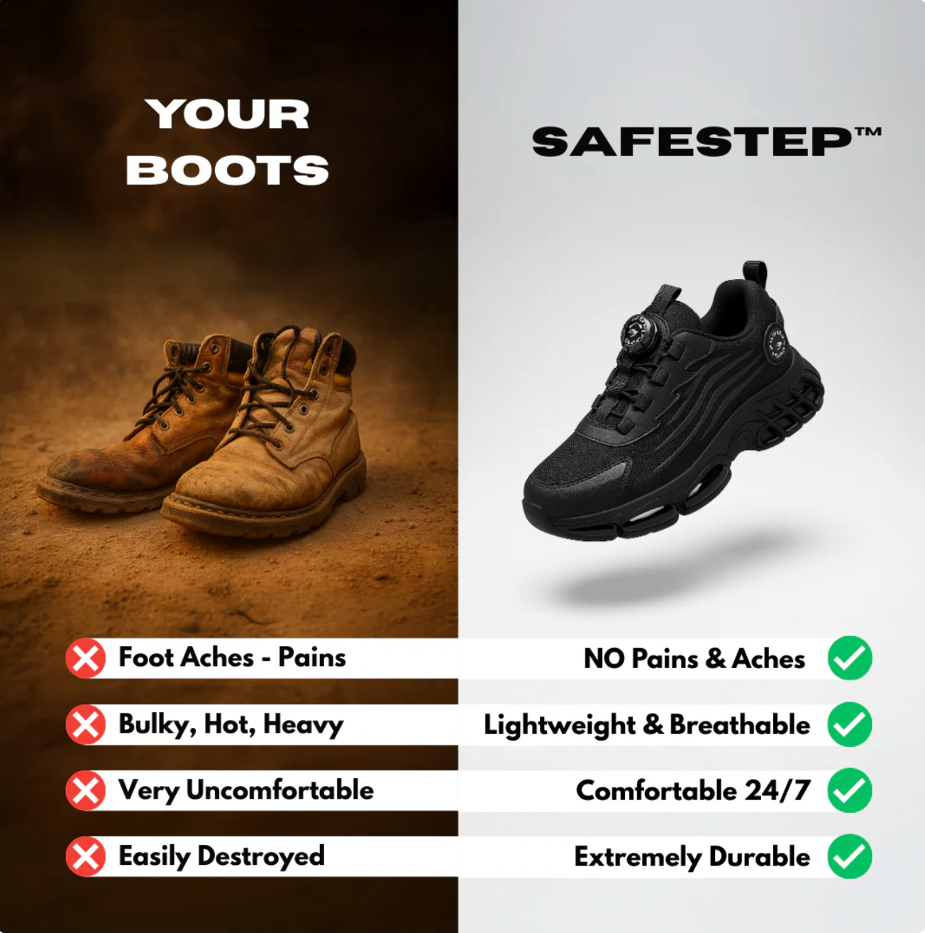 SafeStep™ - The Most Comfortable Steel Toe Shoes