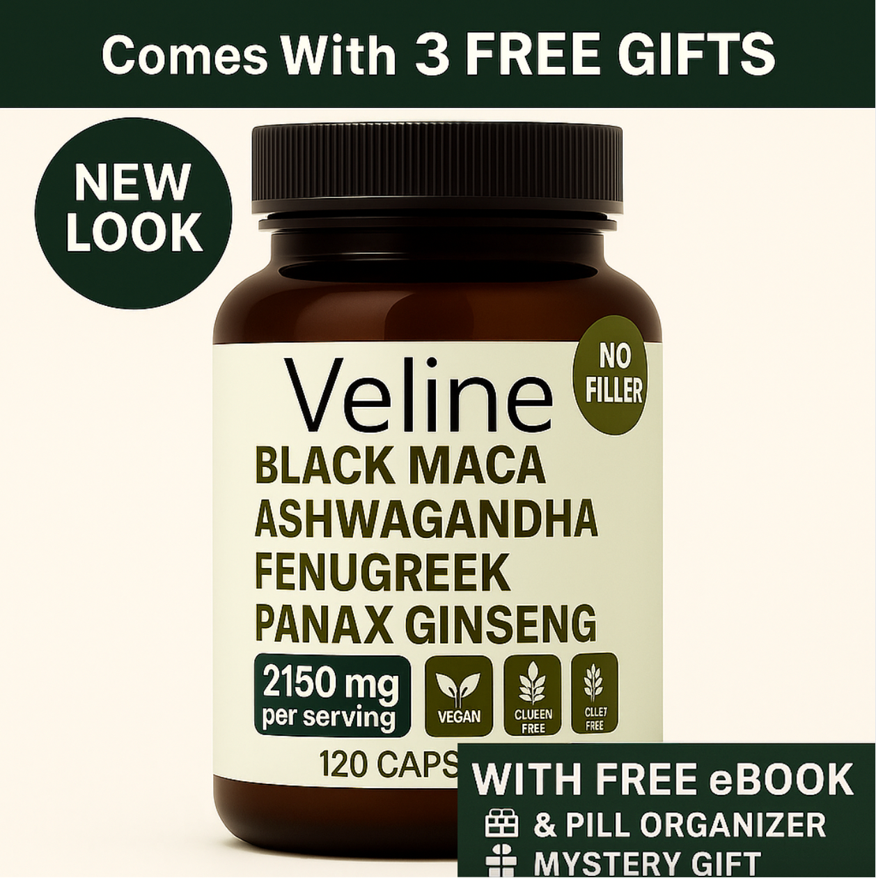 4-in-1 Natural Black Maca Root
